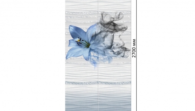 Стеновая панель ПВХ Panda Голубая лилия, комплект 4 шт